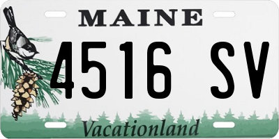ME license plate 4516SV