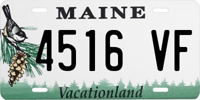 ME license plate 4516VF