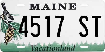 ME license plate 4517ST