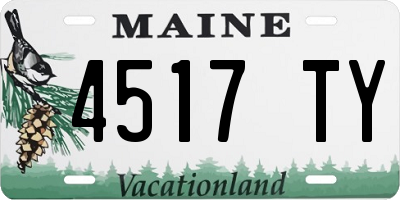 ME license plate 4517TY