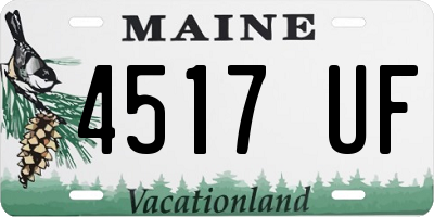 ME license plate 4517UF