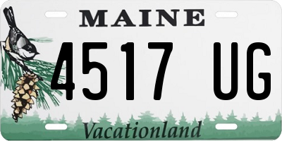 ME license plate 4517UG