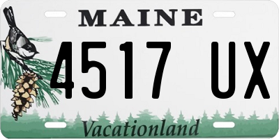 ME license plate 4517UX