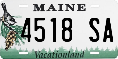 ME license plate 4518SA