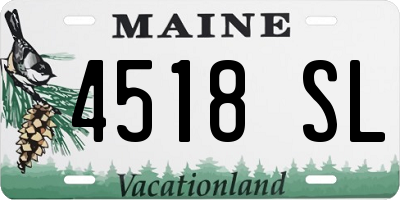 ME license plate 4518SL