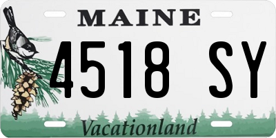ME license plate 4518SY