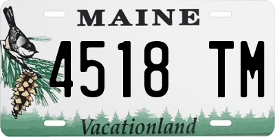ME license plate 4518TM