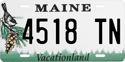 ME license plate 4518TN