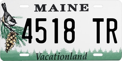 ME license plate 4518TR