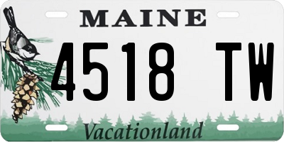 ME license plate 4518TW