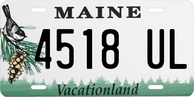 ME license plate 4518UL