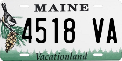 ME license plate 4518VA
