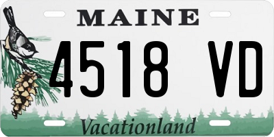 ME license plate 4518VD