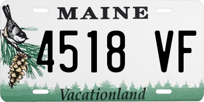 ME license plate 4518VF