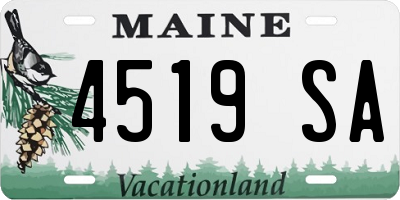 ME license plate 4519SA