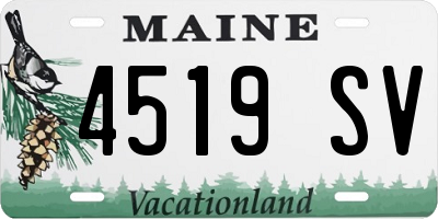 ME license plate 4519SV