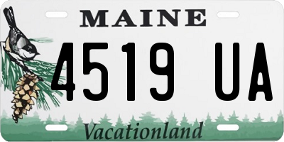 ME license plate 4519UA