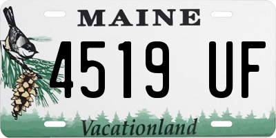 ME license plate 4519UF