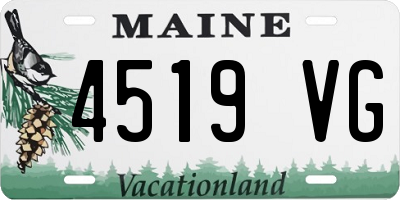 ME license plate 4519VG