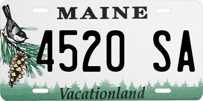 ME license plate 4520SA