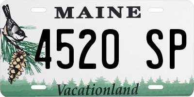 ME license plate 4520SP