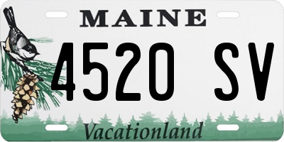 ME license plate 4520SV