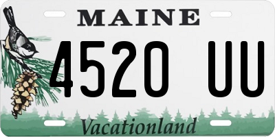 ME license plate 4520UU