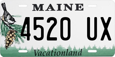 ME license plate 4520UX