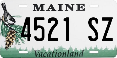 ME license plate 4521SZ