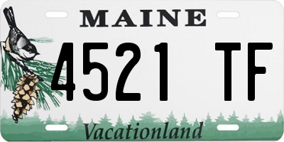 ME license plate 4521TF