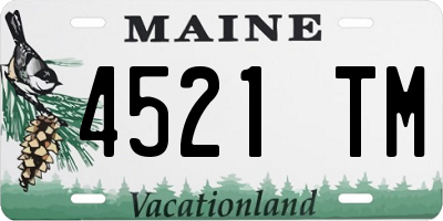ME license plate 4521TM