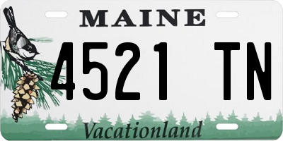 ME license plate 4521TN