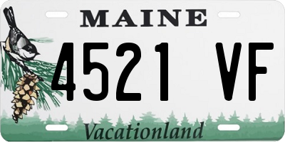 ME license plate 4521VF