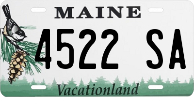 ME license plate 4522SA