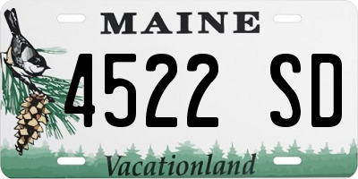 ME license plate 4522SD