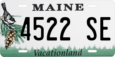 ME license plate 4522SE
