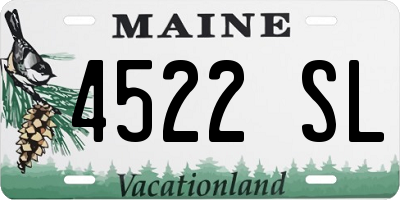 ME license plate 4522SL