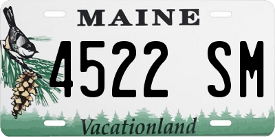 ME license plate 4522SM