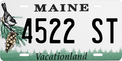 ME license plate 4522ST