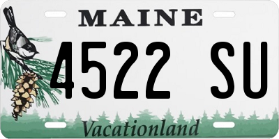 ME license plate 4522SU