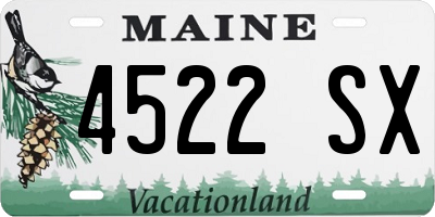 ME license plate 4522SX