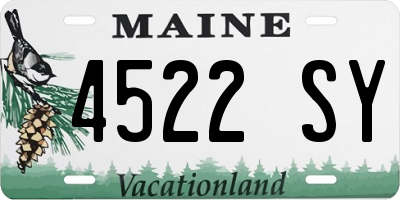 ME license plate 4522SY