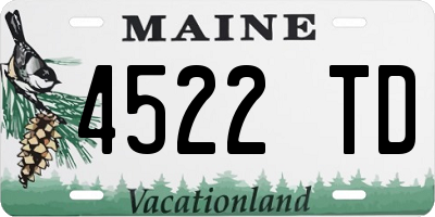 ME license plate 4522TD