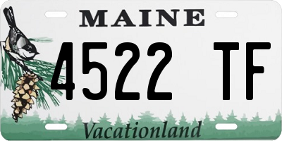 ME license plate 4522TF