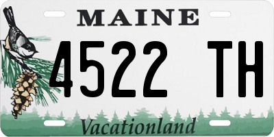 ME license plate 4522TH