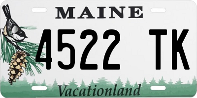 ME license plate 4522TK