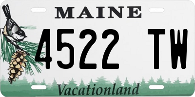 ME license plate 4522TW