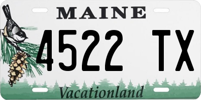 ME license plate 4522TX