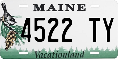 ME license plate 4522TY