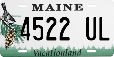ME license plate 4522UL